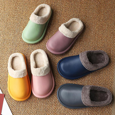Women EVA Slippers Winter Warm Clogs Women Suede Plush House Slippers -  China Fuzzy Slippers Women and Women Designer Slippers price