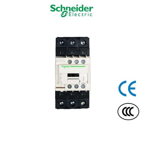 Contator Schneider de 3 polos 40A-65A - Contator de potência trifásico Schneider, faixa de corrente 40-65A