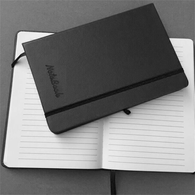 مفكرة يومية A5 مخصصة، مخطط جيب، غطاء جلد PU، دفتر بنقاط/شبكة نقاط مع شريط مطاطي for sale at factory direct price