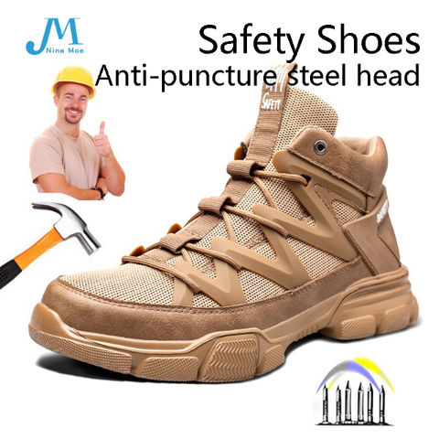 Chaussures De Sécurité Homme - Antidérapantes, Imperméables, Anti-perforation, Avec Coque, Pour Chantier Et Travail