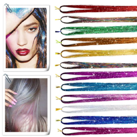 Buy Wholesale China Glitter Hair Extension Sparkling Hair Tinsel Shiny  Fairy Hair & Glitter Hair Extension at USD  | Global Sources