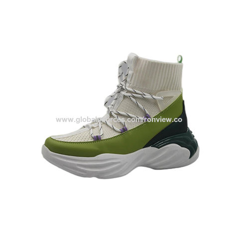Zapatillas de Mujer Moda Calcetines Zapatos Casual Zapatillas Blancas Verano Tejido EVA MD Ligeras Zapatos de Mujer for sale at factory direct price