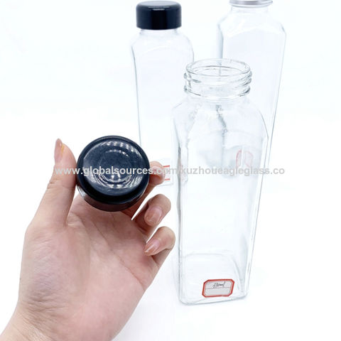 French Square Glass Water Bottle at