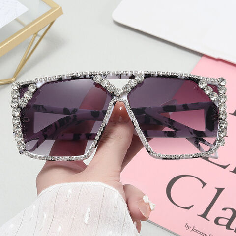 NEW Summer Sunglasses Woman fashion big frame square glasses factory  wholesale Low price