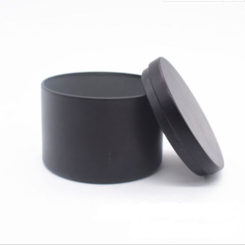 Black Tin Jars for Candle Making, 8 oz Containers with Lids