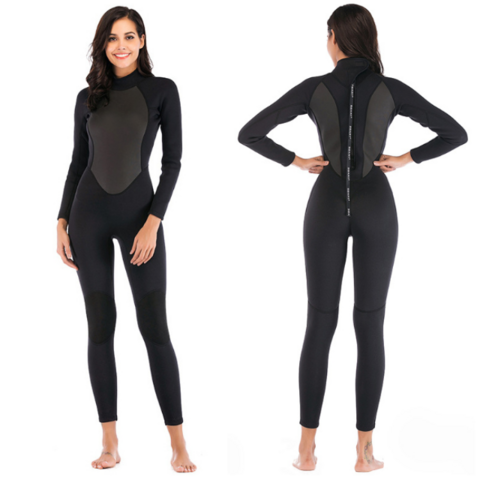 Full Body Neoprene Women Wetsuit Snorkeling Swimming Diving Wet Suit For  Water Sports Front Zipper Wetsuits