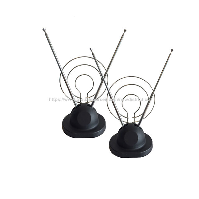 هوائي تلفزيون بأذني أرنب مع مقبض ضبط دقيق متوافق مع VHF UHF FM HD TV for sale at factory direct price