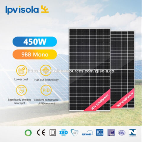 Isola 450W half cells monocrystalline solar panels 430W/435W/440W/445W/450W for sale at factory direct price