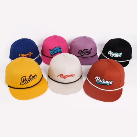Solid Gorras Snapback Hats Rope Caps 