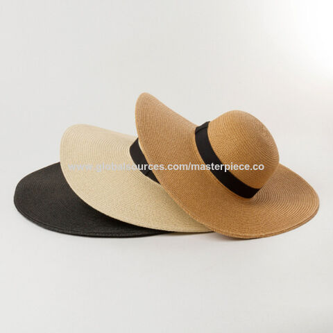 Summer Women's Woven Straw Hat Style Fashionable Wide Brim