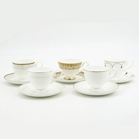 Buy Wholesale China Hot Sale Gold Design Fine Bone China Cup & Saucer ...