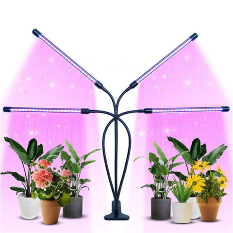 desktop plant light with flexible arm