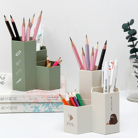 Porte-stylo avec tiroir Crayon Boîte de rangement Organisateur de