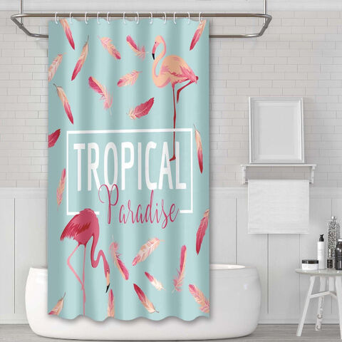 Cortinas de chuveiro personalizadas à prova d'água com impressão de sublimação para decoração for sale at factory direct price