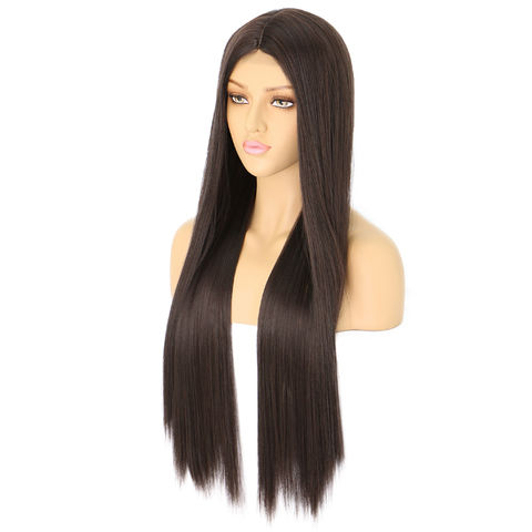 Buy China Wholesale Lace Front Wig Long Straight Wigs Middle Part