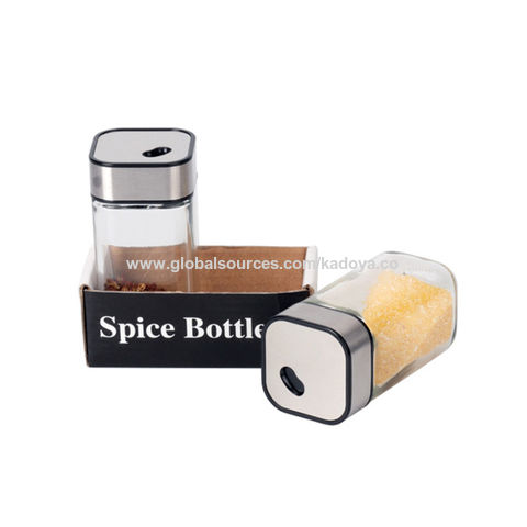 Buy Wholesale China Customize Glass Spice Jars Bottles Empty Square Spice  Containers & Spice Jars at USD 0.39