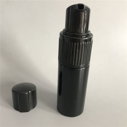 Botella de polvo bomba de polvo 60 ml vacío plástico negro champú pelo fibra polvo botella
