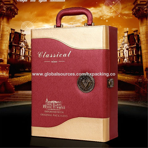 Buy Wholesale China Custom Luxury Pu Leather Wine Gift Box Wholesale ...