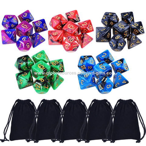Juego de dados de doble color, dados de juego poliédricos de 7 unids/set para juegos de rol D20 D8 D6 dados