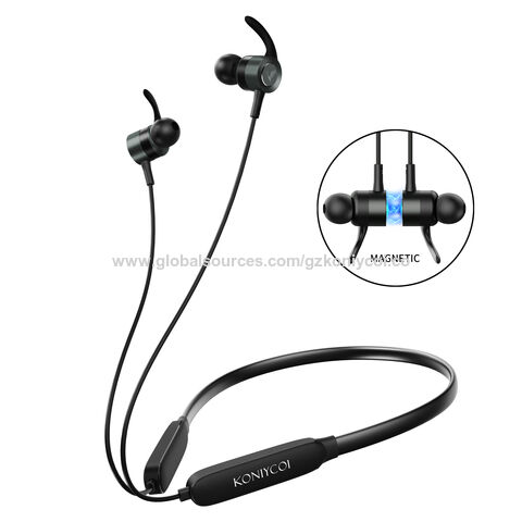 Compre Auriculares Koniycoi Kw90 Con Bluetooth Auriculares Inal mbricos Con Cancelaci n De Ruido Auriculares Met licos Magn ticos Ipx4 Resistentes Al Agua y Banda Para El Cuello de China por 1.99