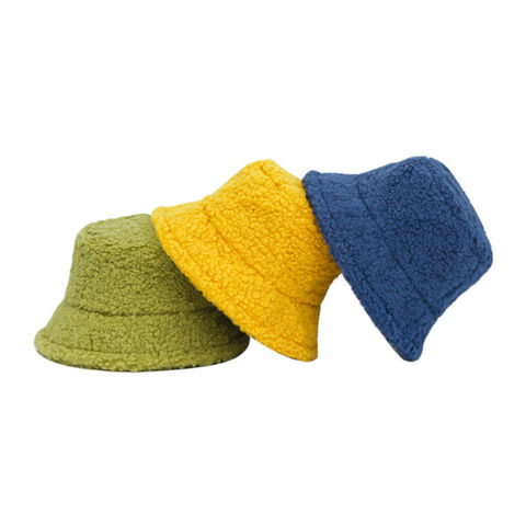 Branded Gifts Teddy Fleece Bucket Hat Autumn And Winter Casual Warm ...
