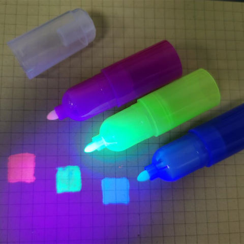 Buy Wholesale China Factory Invisible Ultraviolet Uv Marker Pen Assembled 3  Colors Mini Uv Markers Pen & Uv Marker Pen at USD 0.48