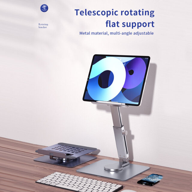 Soporte de Escritorio Plegable Portátil para Tablet, Soporte Ajustable de Aluminio con Rotación de 360° for sale at factory direct price
