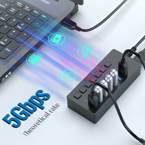 7-Port USB 3.0 Hub for PC Laptop Notebook Desktop for sale at factory direct price