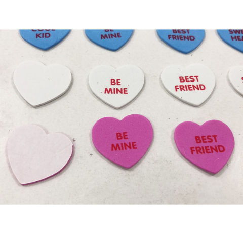 Heart Printed Foam Stickers