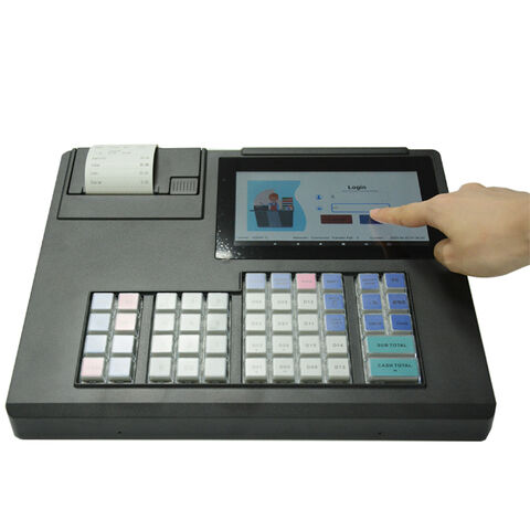 Caja registradora electrónica, 9 pantalla táctil completa POS sistema caja  registradora con cajón, pantalla LED digital, 99 categorías, caja