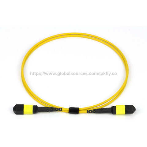 Latiguillos de fibra óptica monomodo MTP MPO de 12 fibras, baja pérdida, LSZH, 10 metros