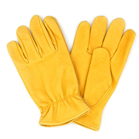 Buy Wholesale China Yellow Cowhide Safety Gloves & Yellow Cowhide ...