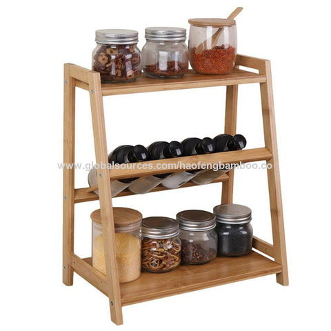 Tiered Spice Rack Tray Acrylic Drawer Seasoning Bottle Organizer for  Countertop Cabinet Pantry Kitchen Storage Shelves