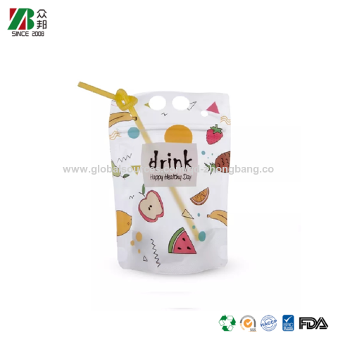 Wholesale Reusable Stand Up Plastic Drink Pouches For Freezing