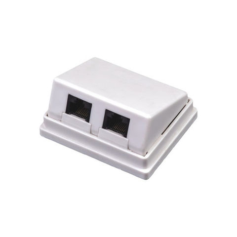 Aufputzdose 2 Port UTP Cat5e PCB Buchse 45 Grad for sale at factory direct price
