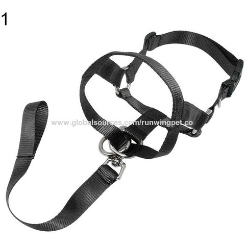 Dog Muzzle Nylon Halter Training Leash Head Collar Anti barking Adjustable