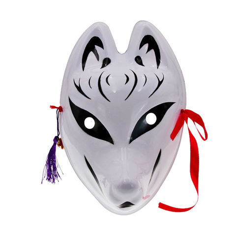 Lumineux Led Masque Renard Japonais Masque Rave Costume Anime Demi-Face  Chat Masques Mascarade Festival Party Cosplay Accessoires