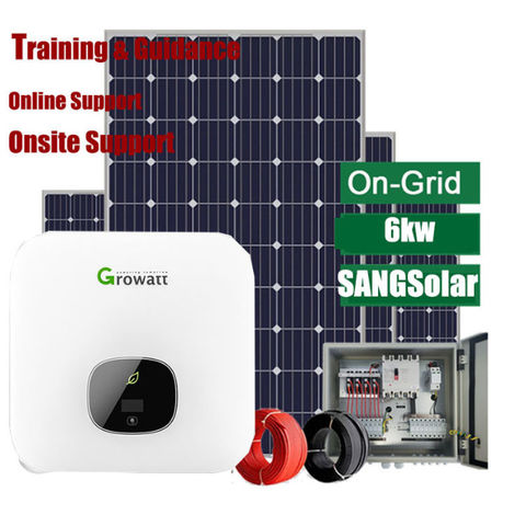 Buy Wholesale China Sangsolar 6kw On Grid Solar System Solar Panel 6kw ...