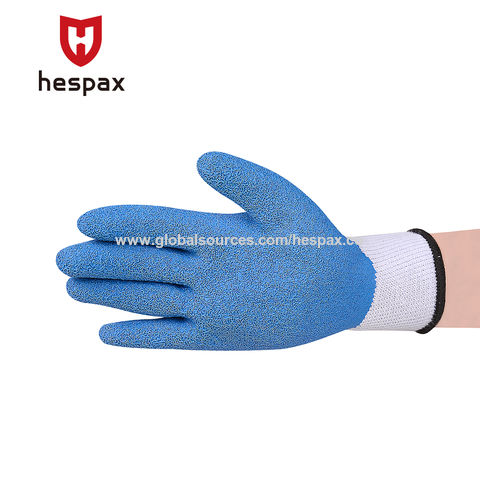 Buy China Wholesale Hespax 13 Gauge Latex Crinkle Safety Gloves Rubber Palm  Coated Labor Gloves Water Proof & Latex Gloves $0.36