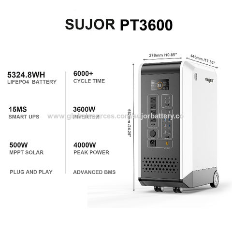 Buy Wholesale China Sujor Off Grid Portable Solar Power Generator 1000w  1500w 2000w 3000w 3600w Pt3600 With Ups Function & Portable Solar Power  Generator at USD 2519