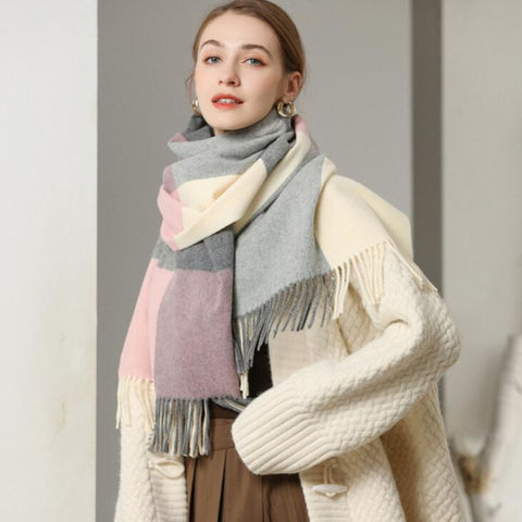 Fashion Plaid Winter Scarves for Ladies Shawls Wraps Warm - China