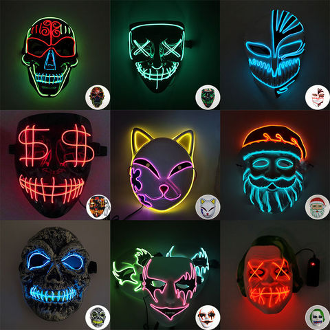 Scary Face Light up Halloween Mask