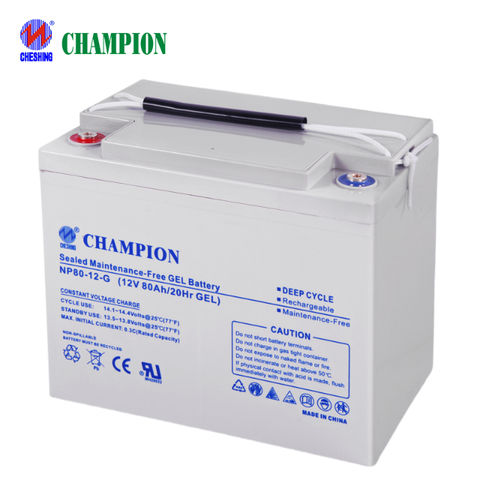 Buy Wholesale China Solar Gel Battery 2000 Cycles 12v 80ah Black