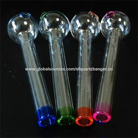 Dropshipping Colorful Pyrex Oil Burner Glass Pipes Pack Of 5, 185mm 60mm  Thick Bubbler Pines For Smoking From Goodsstore, $4.49