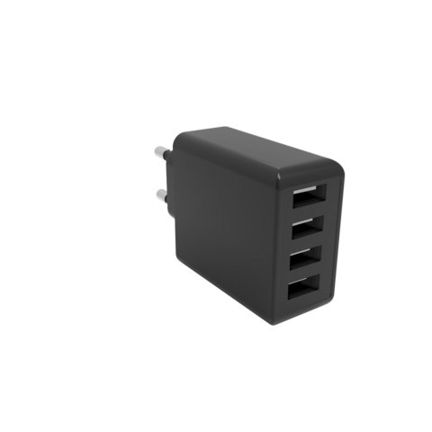 شواحن USB متعددة المنافذ، دائرة متكاملة للحد من تيار USB مزدوجة مع أو بدون LED، إجمالي 3A+3A 4USB
