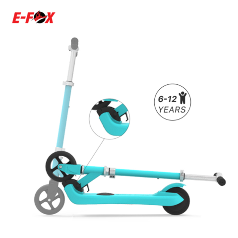 Scooter Electrico Niños 6-12 Años Plegable 16 Km/h Azul