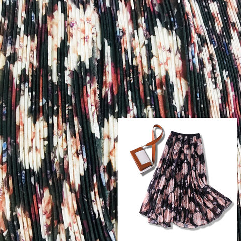 Creative texture pleated fabric, handmade organ-pressed crepe garment, dress  background designer fabric