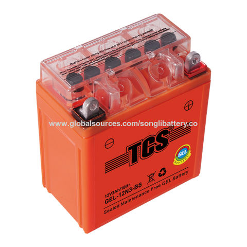 Buy Wholesale China Tcs Battery 12n3-bs Motorcycle Battery Gel Battery & Motorcycle  Battery at USD 5.4