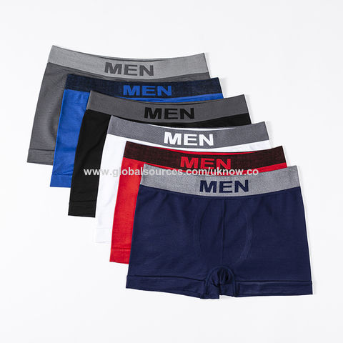Buy Wholesale China Men's Underwear Boxer Shorts Polyester Seamless ...