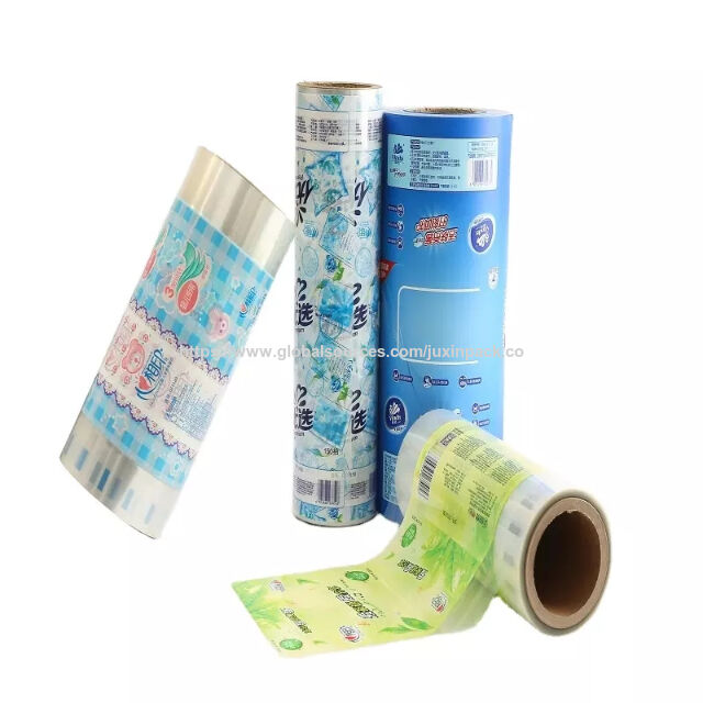 Rouleaux de film d'emballage personnalisés, laminage pour shampooing, petits paquets, détergent à lessive, emballage plastique